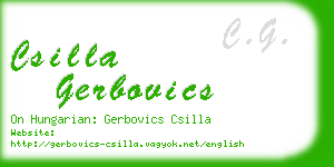 csilla gerbovics business card